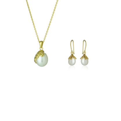 Gold Pearl Devotion Jewellery Set