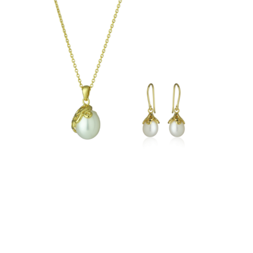 Gold Pearl Devotion Jewellery Set