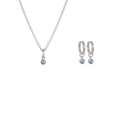 March Birthstone Jewellery Set