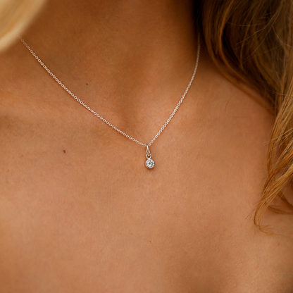 April Pendant Charm - White Topaz