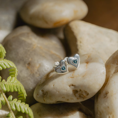 Devoted Heart Studs (Calm)