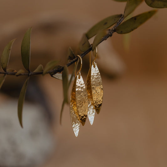Kauri Leaves Drops (Heritage) - Gold