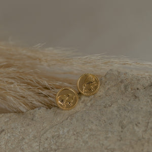 Kiwi Coin Studs (Iconic) - Gold