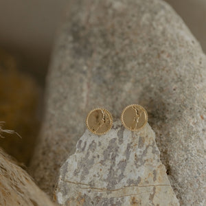 NZ Map Coin Studs (Cherished) - Gold