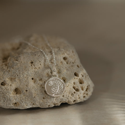Fern Coin Pendant Charm (Strength)