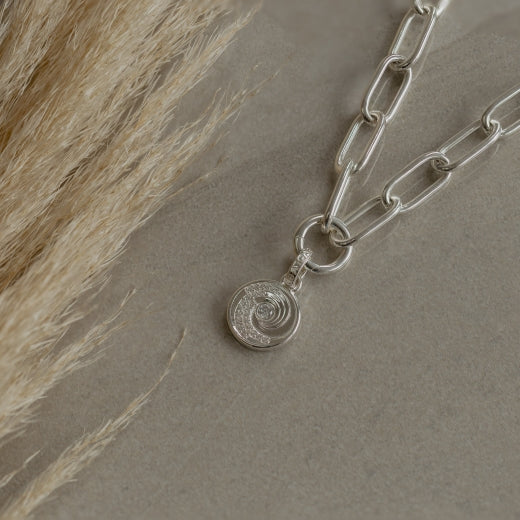 Ocean Wave Coin Pendant Charm (Confident)