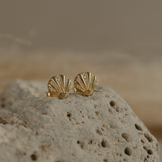 Seashell Studs (Patient) - Gold