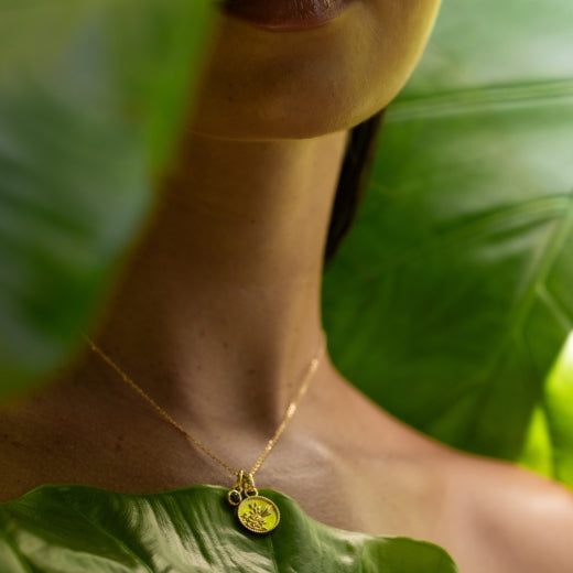 Fantail Coin Necklace (Friendly) - Gold