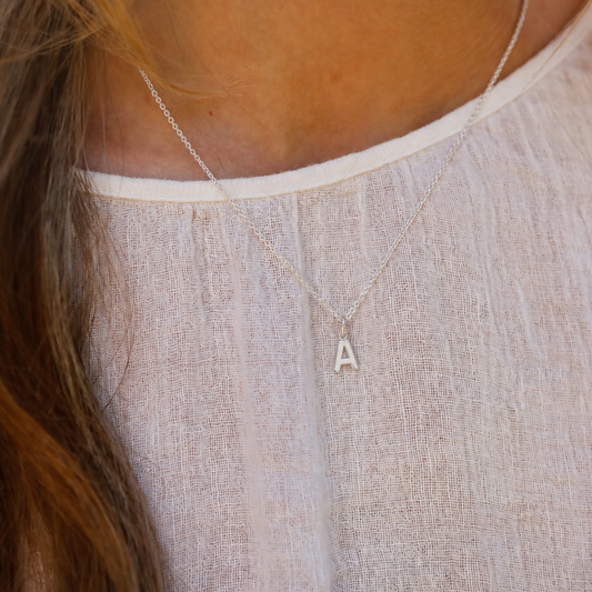 Initial Necklace A