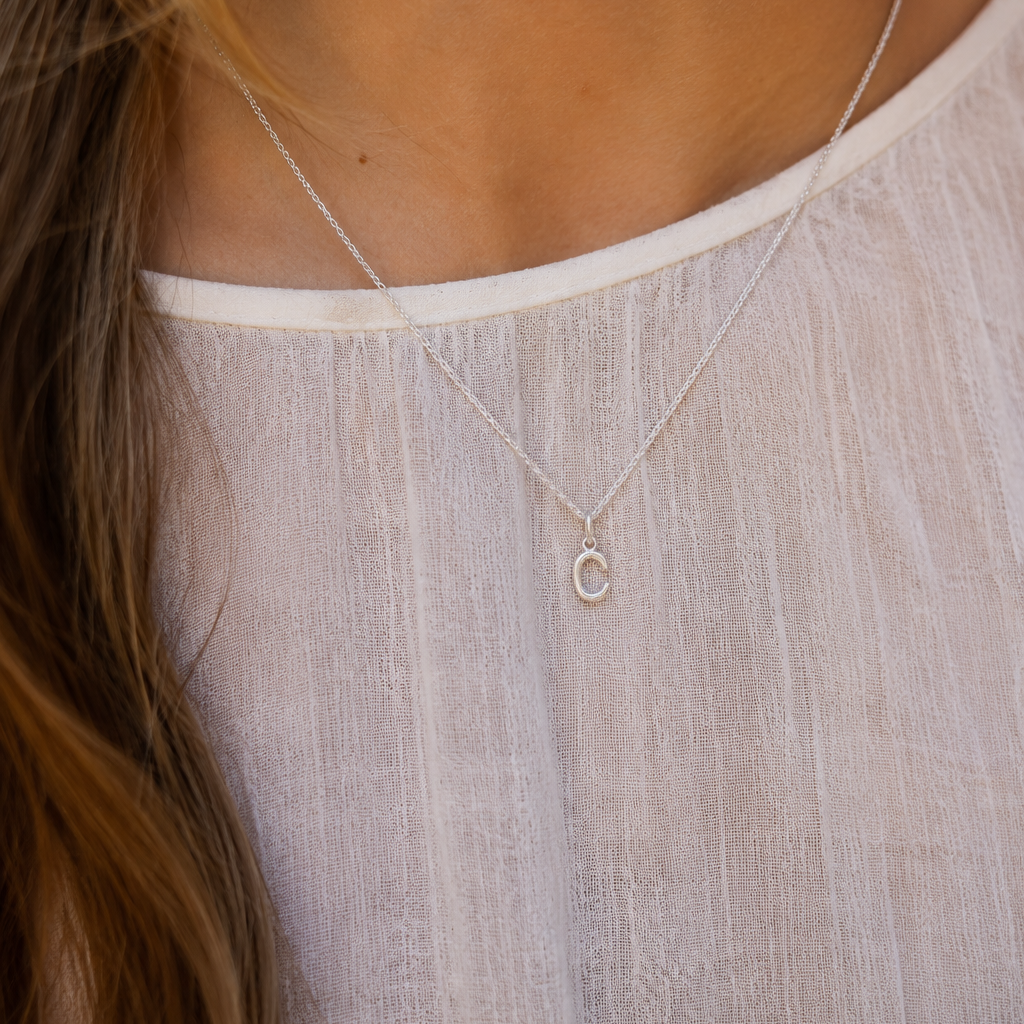 Initial Necklace C