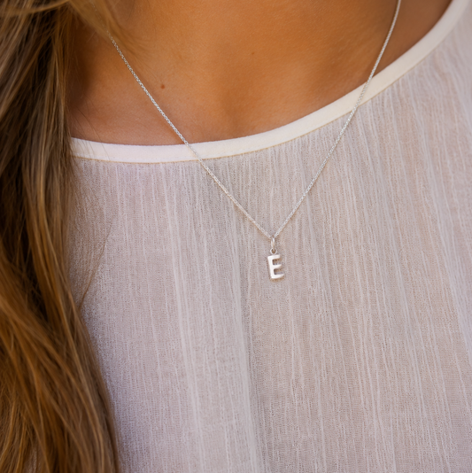 Initial Necklace E