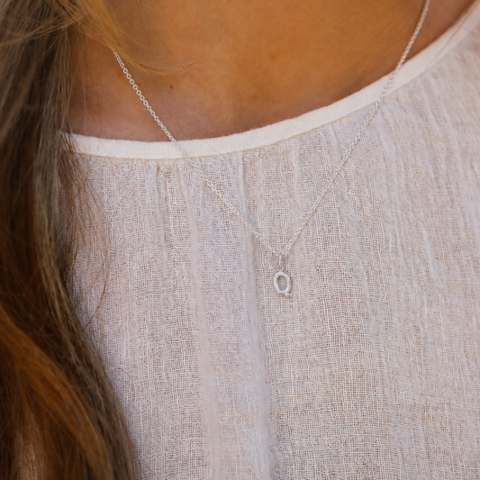 Initial Necklace Q