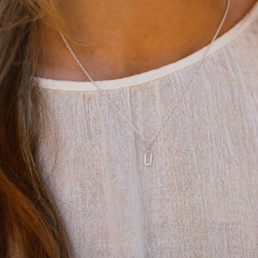 Initial Necklace U
