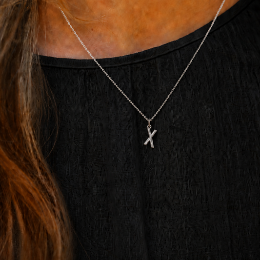 Initial Necklace X