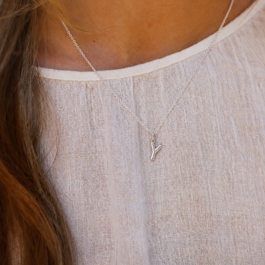 Initial Necklace Y