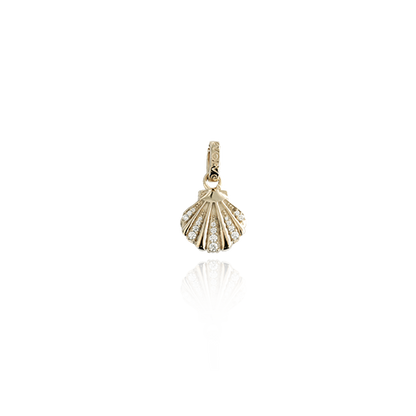 Seashell Pendant Charm (Patient) - Gold