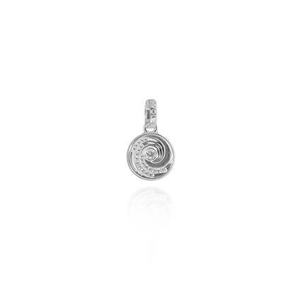 Ocean Wave Coin Pendant Charm (Confident)