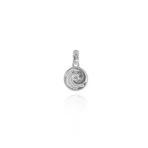 Ocean Wave Coin Pendant Charm (Confident)