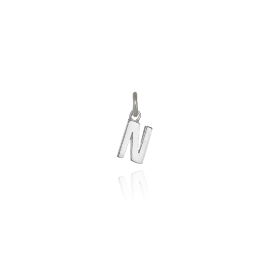 Mini Letter 'N' Pendant Charm