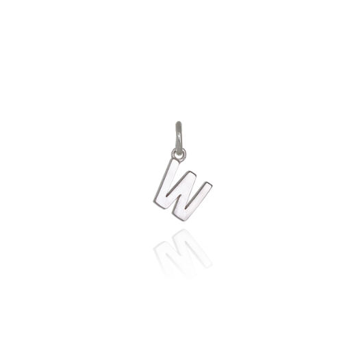 Mini Letter 'W' Pendant Charm
