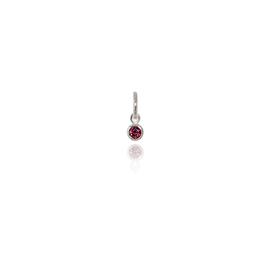 July Pendant Charm (Rhodolite)