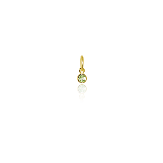 August Pendant Charm (Peridot) - Gold