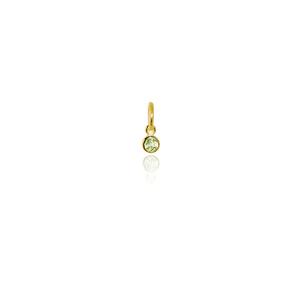 August Pendant Charm (Peridot) - Gold