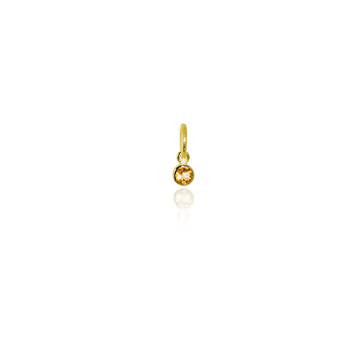 November Pendant Charm (Citrine) - Gold