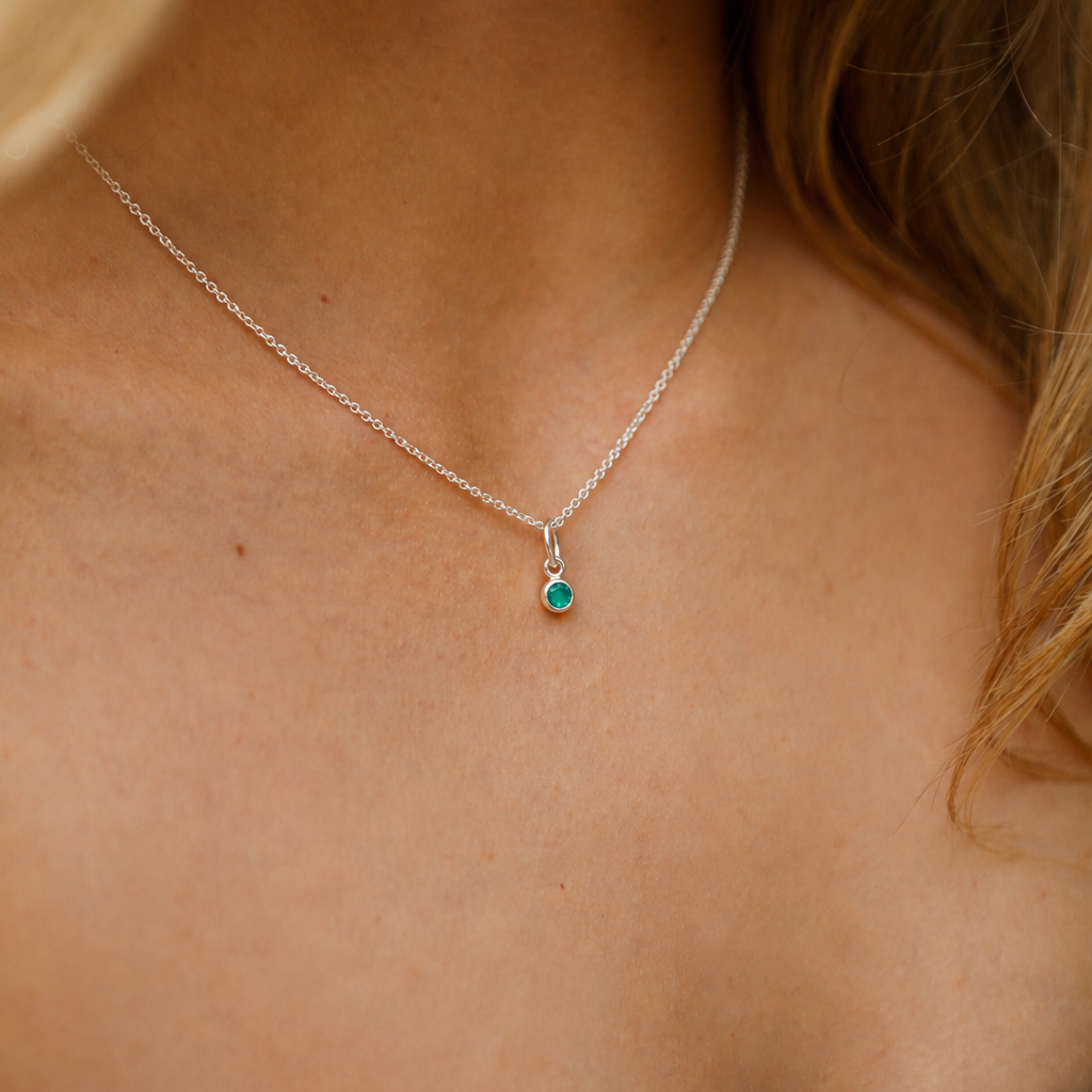 May Pendant Charm Green Onyx