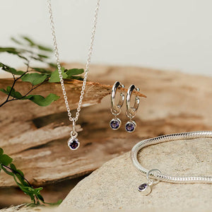 September Huggie Charms (Iolite)