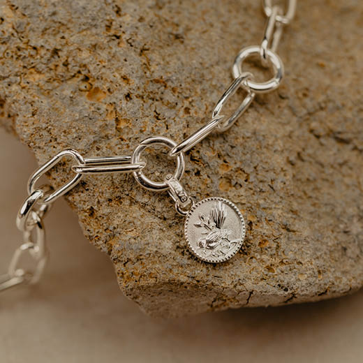 Fantail Coin Pendant Charm (Friendly)