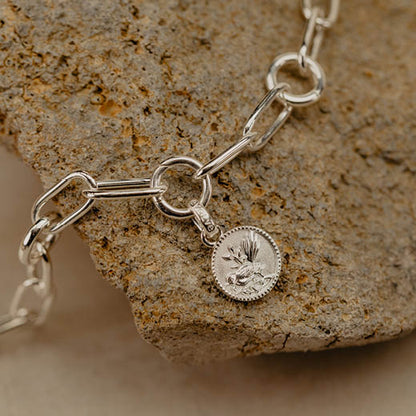 Fantail Coin Pendant Charm (Friendly)