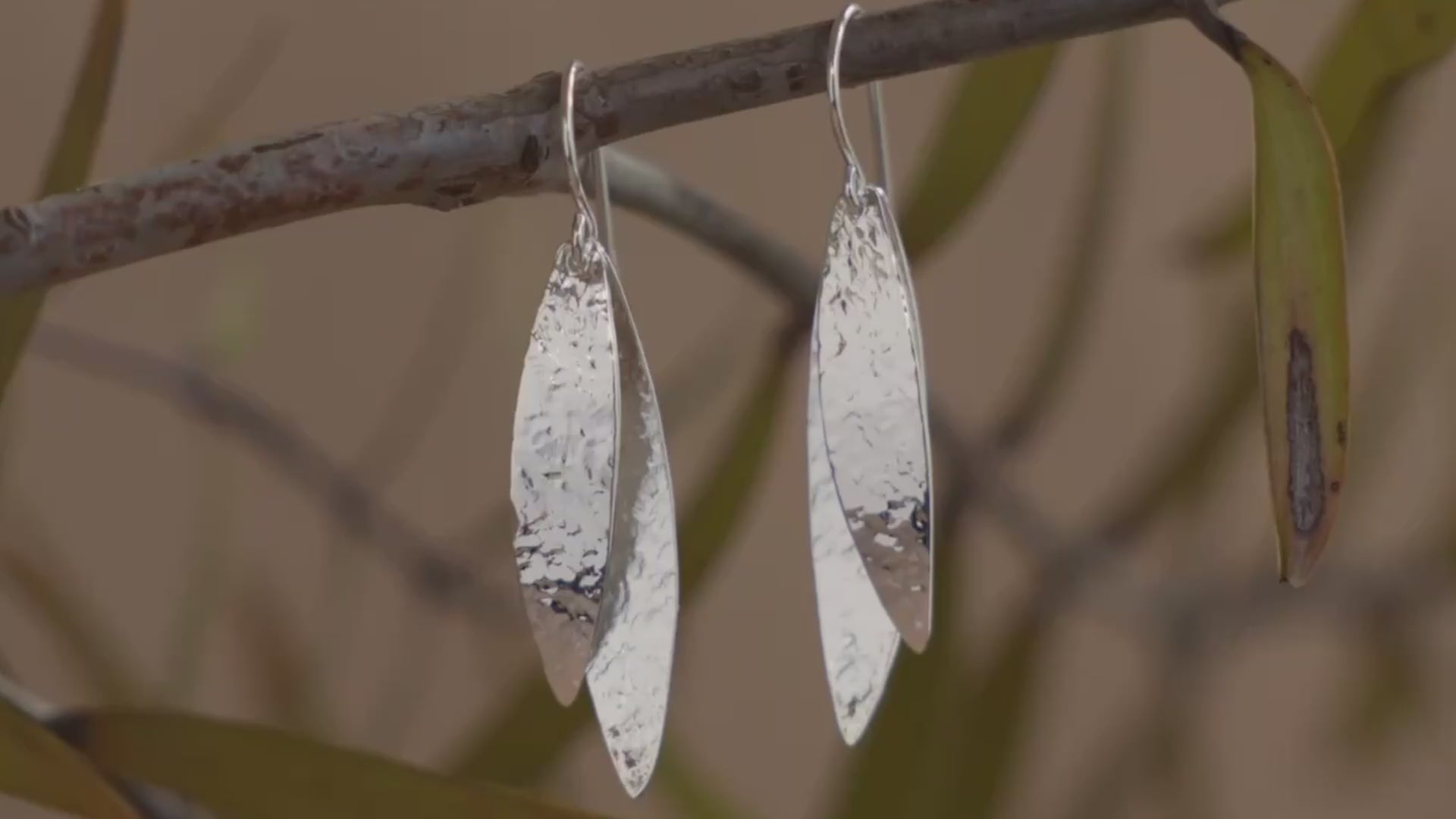 Load video: New Kauri Leaves Collection Earrings