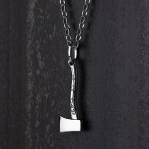 Silver axe pendant clearance