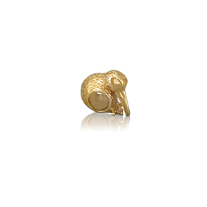 Baby Kiwi, gold bead charm from Evolve Inspired Jewellery