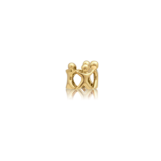 Family Circle, gold bead charm meaning whanau from Evolve Inspired Jewellery