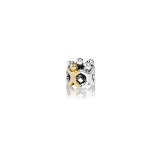 Family Circle, gold and silver bead charm meaning whanau from Evolve Inspired Jewellery