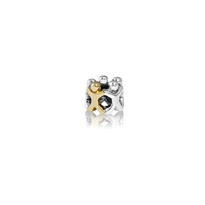 Family Circle, gold and silver bead charm meaning whanau from Evolve Inspired Jewellery