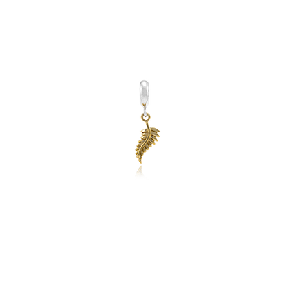 Aotearoa's Fern, gold and silver bead charm meaning honour from Evolve Inspired Jewellery