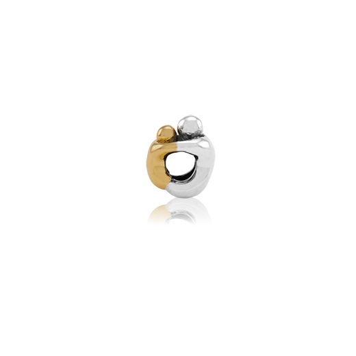 Cherished Child, gold and silver bead charm from Evolve Inspired Jewellery