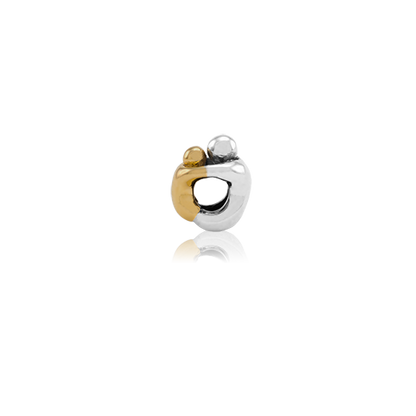 Cherished Child, gold and silver bead charm from Evolve Inspired Jewellery