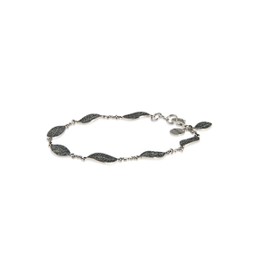 Sterling silver leaf design bracelet, from Evolve Inspired Jewellery