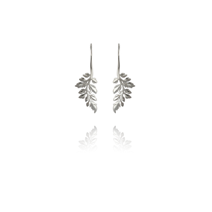 Treasured Fern drop earrings made of sterling silver, from Evolve Inspired Jewellery