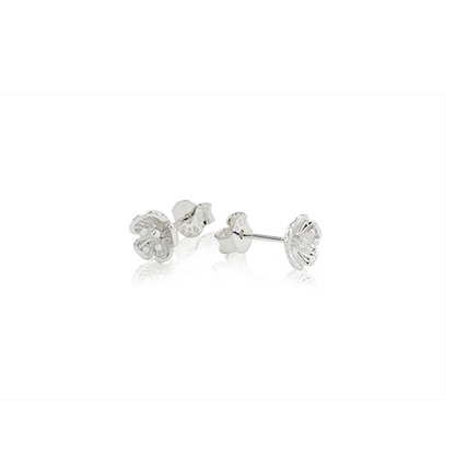 Sterling silver stud earrings featuring a buttercup design, from Evolve Inspired Jewellery