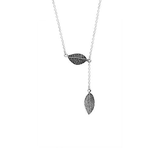 Sterling silver leaf design neecklace, from Evolve Inspired Jewellery