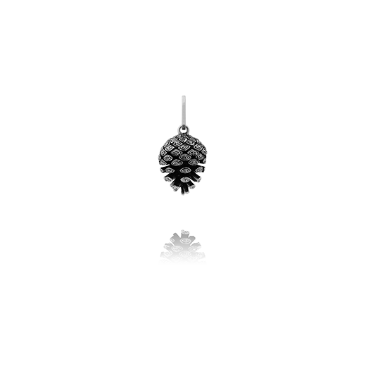 Sterling silver pinecone design necklace pendant, meaning independence and intuition, from Evolve Inspired Jewellery