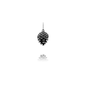Sterling silver pinecone design necklace pendant, meaning independence and intuition, from Evolve Inspired Jewellery