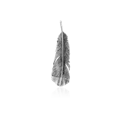 Sterling silver huia feather design necklace pendant, meaning admired, from Evolve Inspired Jewellery