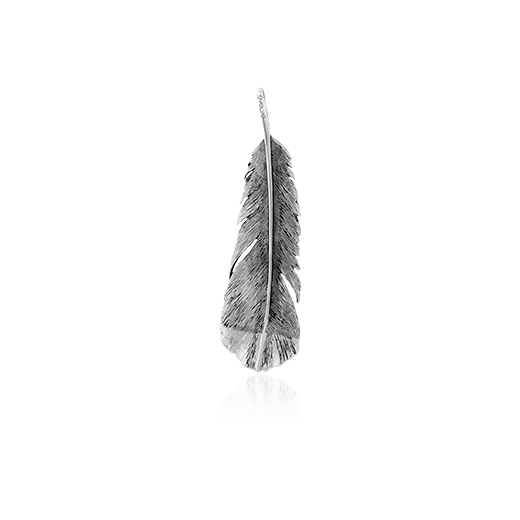 Sterling silver huia feather design necklace pendant, meaning admired, from Evolve Inspired Jewellery