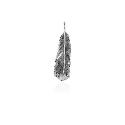 Sterling silver huia feather design necklace pendant, meaning admired, from Evolve Inspired Jewellery